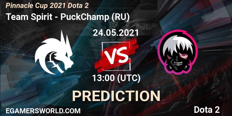 Prognoza Team Spirit - PuckChamp (RU). 24.05.2021 at 13:00, Dota 2, Pinnacle Cup 2021 Dota 2