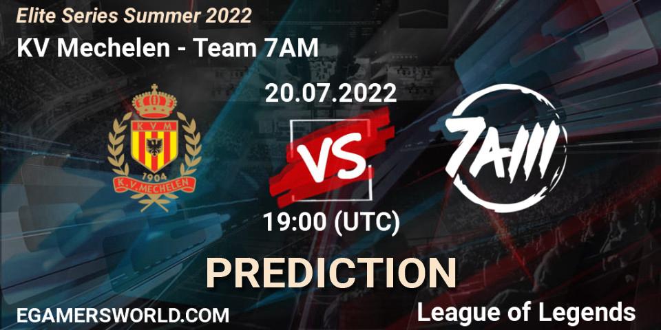 Prognoza KV Mechelen - Team 7AM. 20.07.2022 at 19:00, LoL, Elite Series Summer 2022