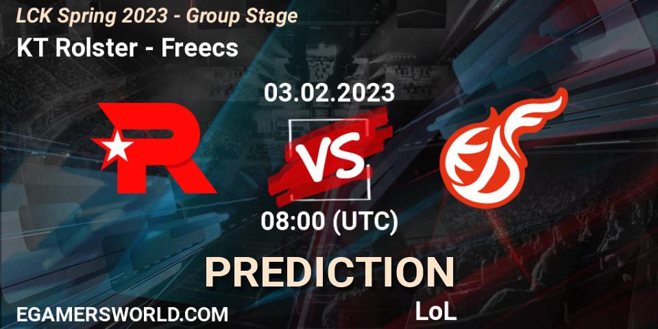 Prognoza KT Rolster - Freecs. 03.02.2023 at 08:00, LoL, LCK Spring 2023 - Group Stage