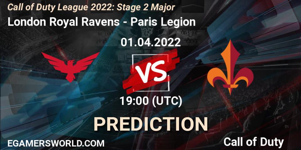 Prognoza London Royal Ravens - Paris Legion. 01.04.22, Call of Duty, Call of Duty League 2022: Stage 2 Major