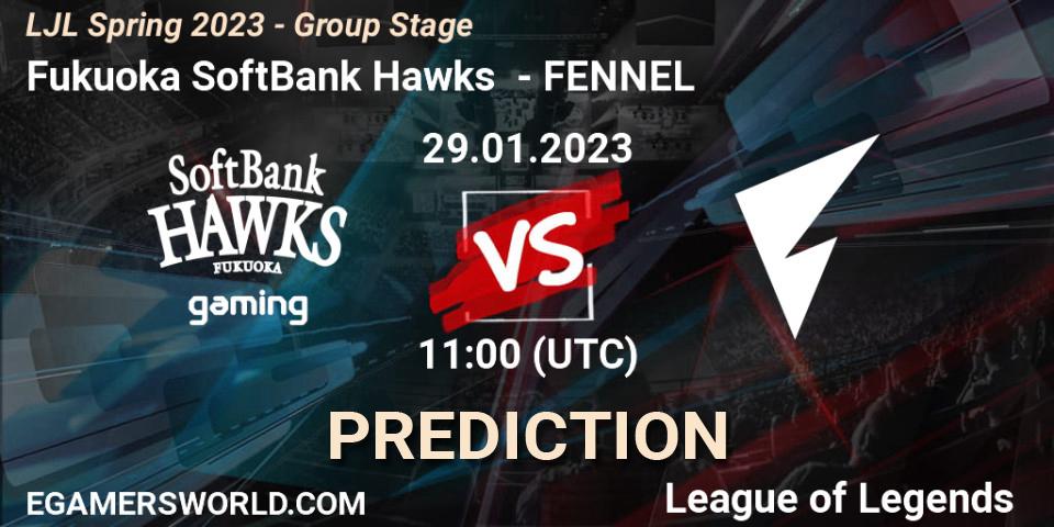 Prognoza Fukuoka SoftBank Hawks - FENNEL. 29.01.23, LoL, LJL Spring 2023 - Group Stage