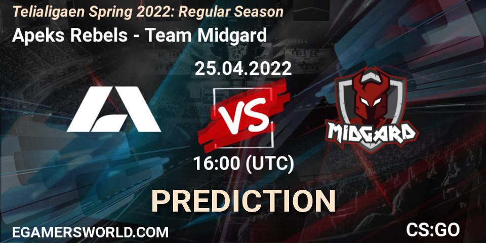 Prognoza Apeks Rebels - Team Midgard. 25.04.2022 at 16:00, Counter-Strike (CS2), Telialigaen Spring 2022: Regular Season