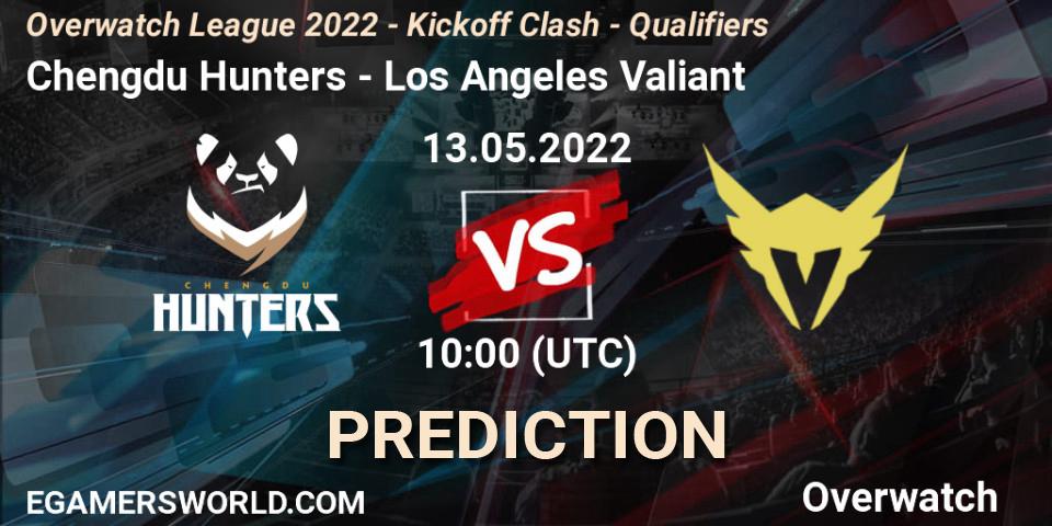 Prognoza Chengdu Hunters - Los Angeles Valiant. 29.05.2022 at 11:45, Overwatch, Overwatch League 2022 - Kickoff Clash - Qualifiers