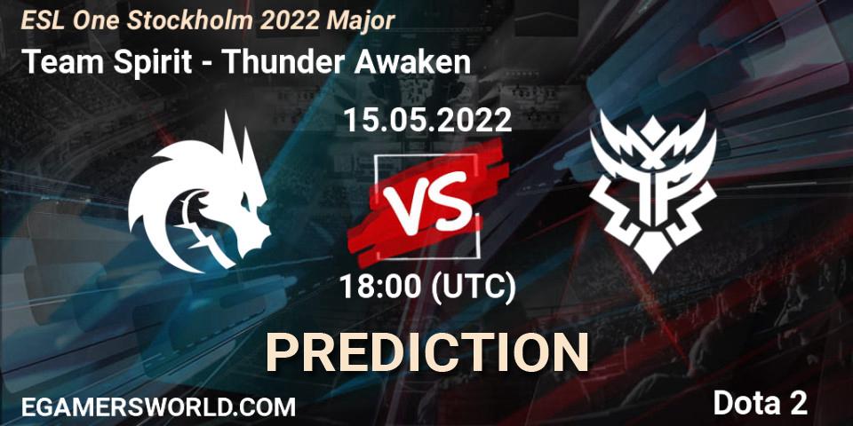 Prognoza Team Spirit - Thunder Awaken. 15.05.2022 at 18:00, Dota 2, ESL One Stockholm 2022 Major