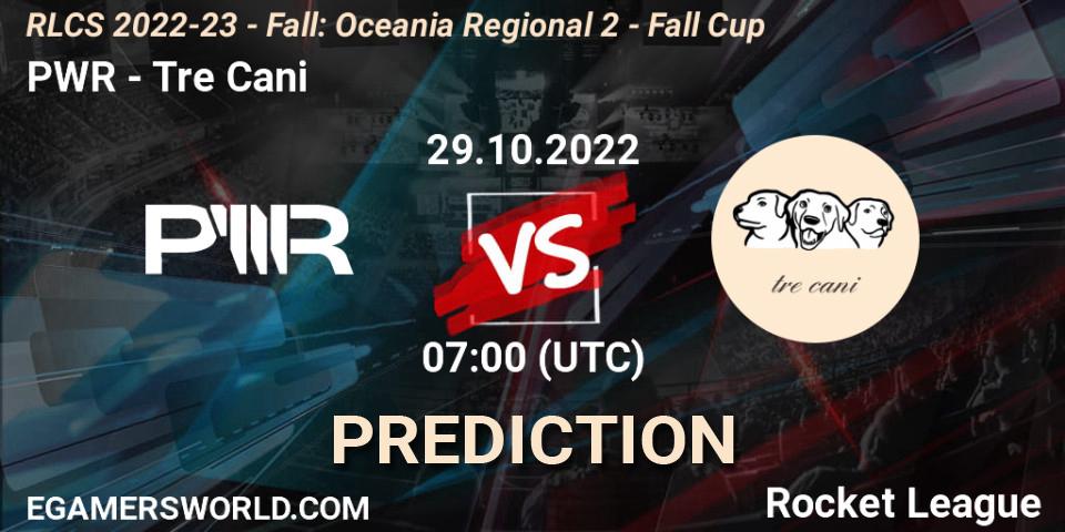 Prognoza PWR - Tre Cani. 29.10.2022 at 07:00, Rocket League, RLCS 2022-23 - Fall: Oceania Regional 2 - Fall Cup