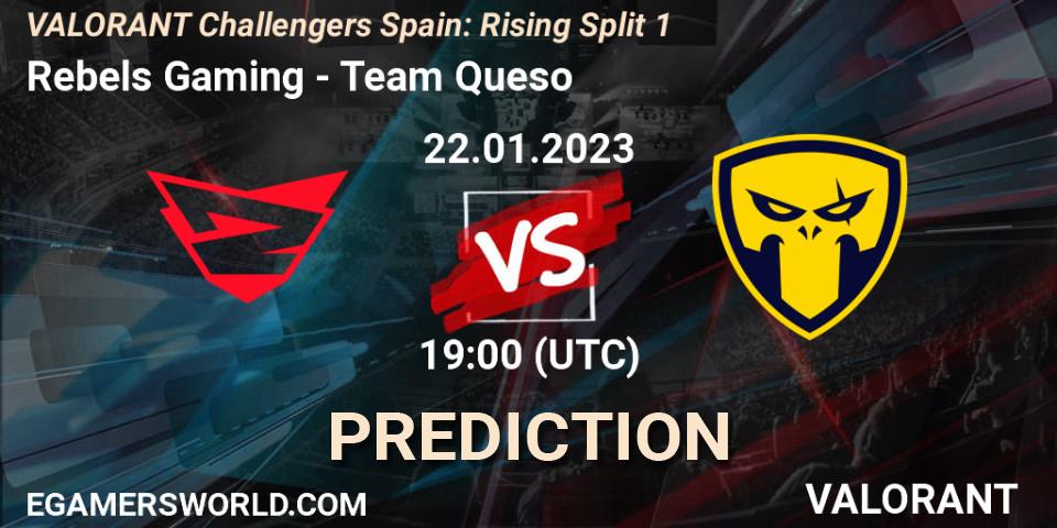 Prognoza Rebels Gaming - Team Queso. 22.01.2023 at 19:35, VALORANT, VALORANT Challengers 2023 Spain: Rising Split 1