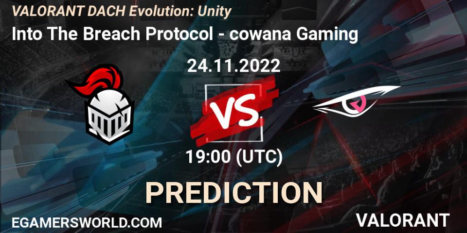 Prognoza Into The Breach Protocol - cowana Gaming. 24.11.2022 at 19:00, VALORANT, VALORANT DACH Evolution: Unity