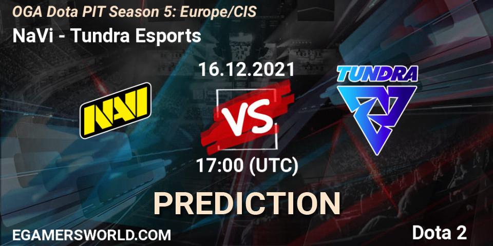 Prognoza NaVi - Tundra Esports. 16.12.2021 at 17:49, Dota 2, OGA Dota PIT Season 5: Europe/CIS