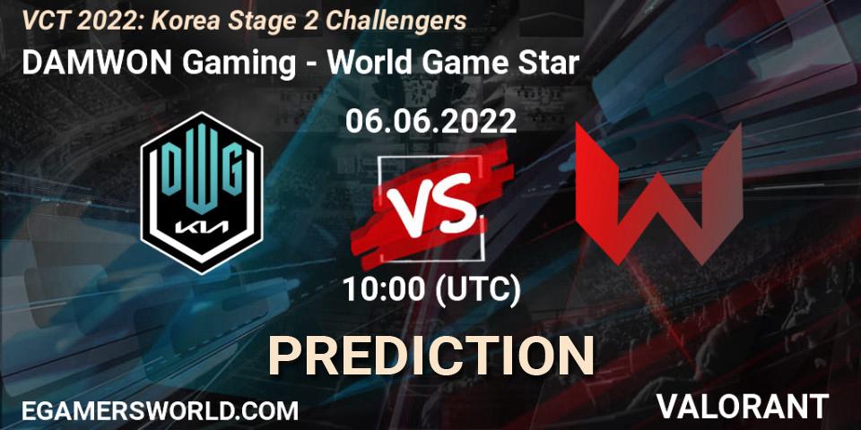 Prognoza DAMWON Gaming - World Game Star. 06.06.22, VALORANT, VCT 2022: Korea Stage 2 Challengers
