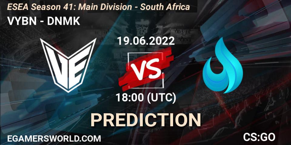 Prognoza VYBN - DNMK. 19.06.22, CS2 (CS:GO), ESEA Season 41: Main Division - South Africa