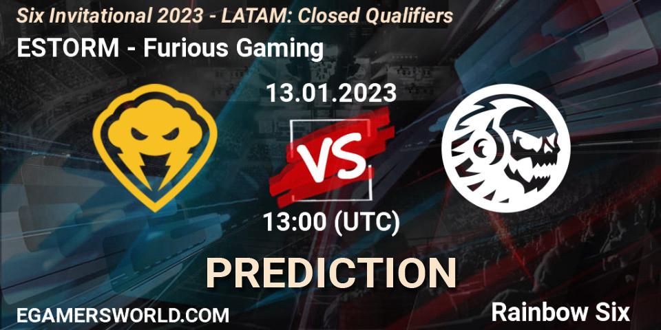 Prognoza ESTORM - Furious Gaming. 13.01.2023 at 13:00, Rainbow Six, Six Invitational 2023 - LATAM: Closed Qualifiers