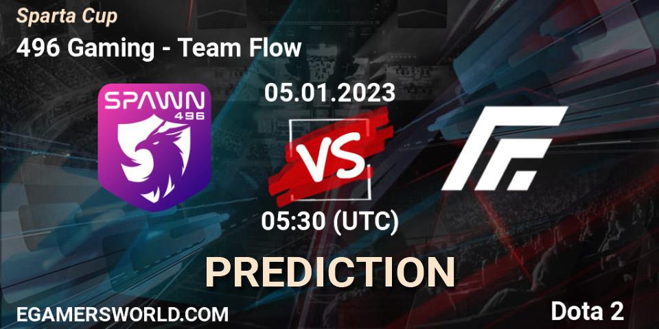 Prognoza 496 Gaming - Team Flow. 05.01.2023 at 05:50, Dota 2, Sparta Cup