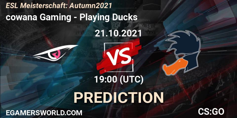 Prognoza cowana Gaming - Playing Ducks. 21.10.21, CS2 (CS:GO), ESL Meisterschaft: Autumn 2021