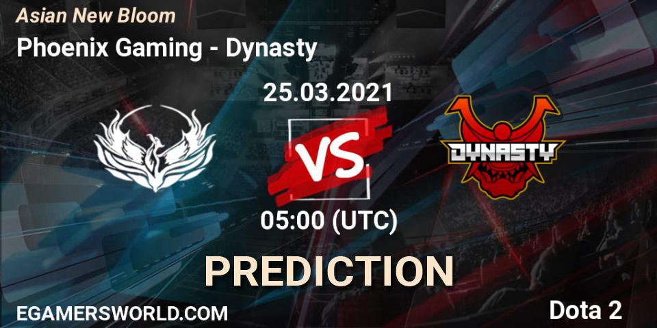 Prognoza Phoenix Gaming - Dynasty. 25.03.2021 at 05:36, Dota 2, Asian New Bloom