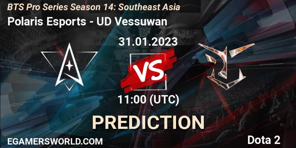Prognoza Polaris Esports - UD Vessuwan. 31.01.23, Dota 2, BTS Pro Series Season 14: Southeast Asia