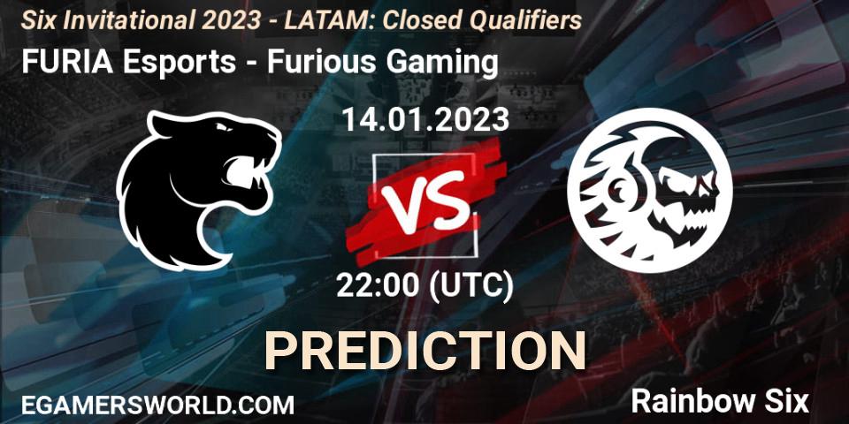 Prognoza FURIA Esports - Furious Gaming. 14.01.2023 at 22:00, Rainbow Six, Six Invitational 2023 - LATAM: Closed Qualifiers