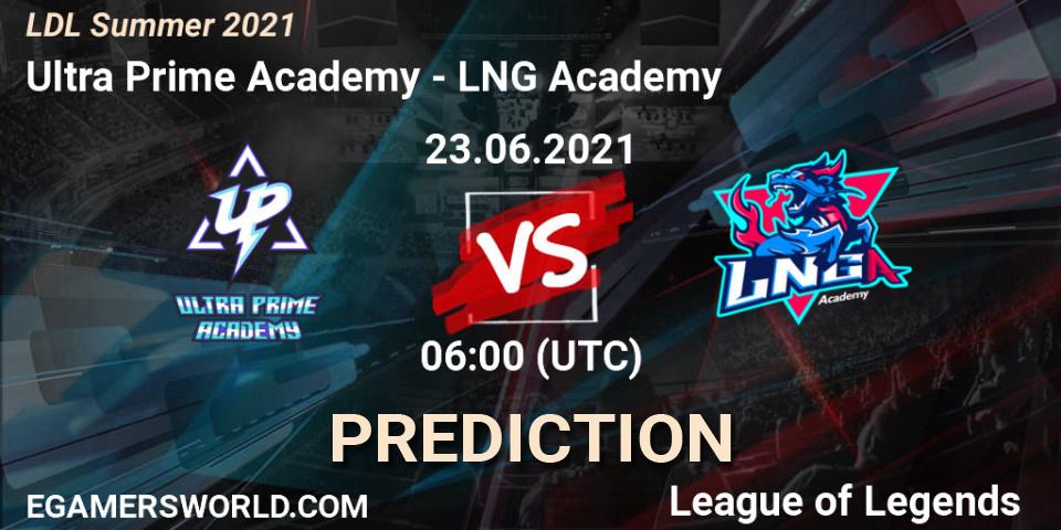 Prognoza Ultra Prime Academy - LNG Academy. 23.06.2021 at 06:00, LoL, LDL Summer 2021