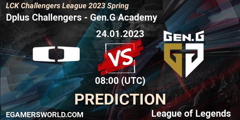 Prognoza Dplus Challengers - Gen.G Academy. 24.01.2023 at 08:00, LoL, LCK Challengers League 2023 Spring