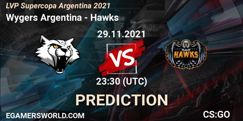 Prognoza Wygers Argentina - Hawks. 29.11.2021 at 23:30, Counter-Strike (CS2), LVP Supercopa Argentina 2021