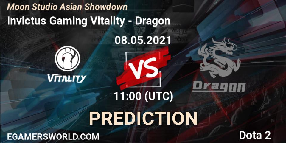 Prognoza Invictus Gaming Vitality - Dragon. 08.05.2021 at 11:46, Dota 2, Moon Studio Asian Showdown