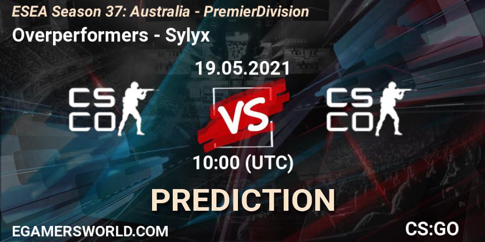 Prognoza Overperformers - Sylyx. 19.05.2021 at 10:00, Counter-Strike (CS2), ESEA Season 37: Australia - Premier Division