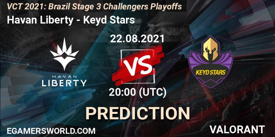 Prognoza Havan Liberty - Keyd Stars. 22.08.2021 at 20:00, VALORANT, VCT 2021: Brazil Stage 3 Challengers Playoffs