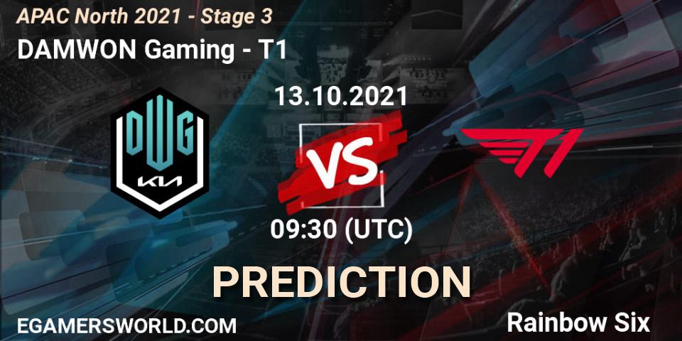 Prognoza DAMWON Gaming - T1. 13.10.2021 at 09:30, Rainbow Six, APAC North 2021 - Stage 3