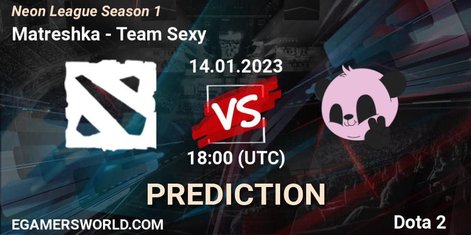 Prognoza Matreshka - Team Sexy. 15.01.23, Dota 2, Neon League Season 1