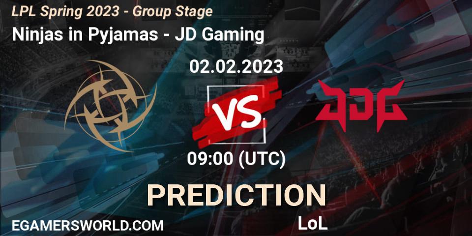 Prognoza Ninjas in Pyjamas - JD Gaming. 02.02.23, LoL, LPL Spring 2023 - Group Stage
