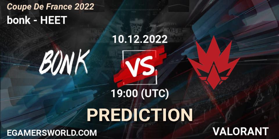 Prognoza bonk - HEET. 10.12.22, VALORANT, Coupe De France 2022