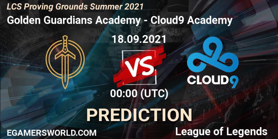 Prognoza Golden Guardians Academy - Cloud9 Academy. 18.09.21, LoL, LCS Proving Grounds Summer 2021
