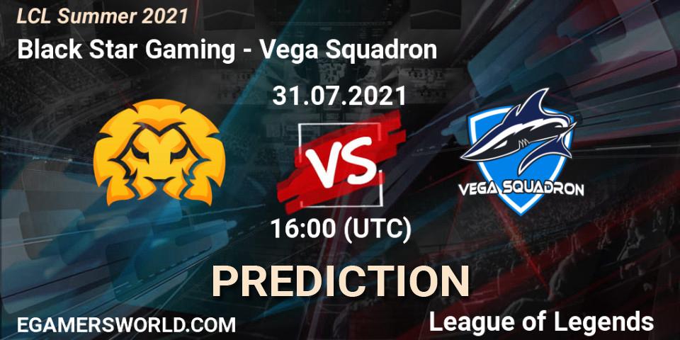 Prognoza Black Star Gaming - Vega Squadron. 31.07.2021 at 16:00, LoL, LCL Summer 2021