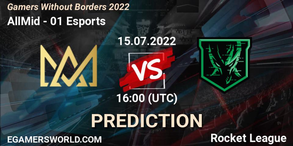 Prognoza AllMid - 01 Esports. 15.07.2022 at 16:00, Rocket League, Gamers Without Borders 2022