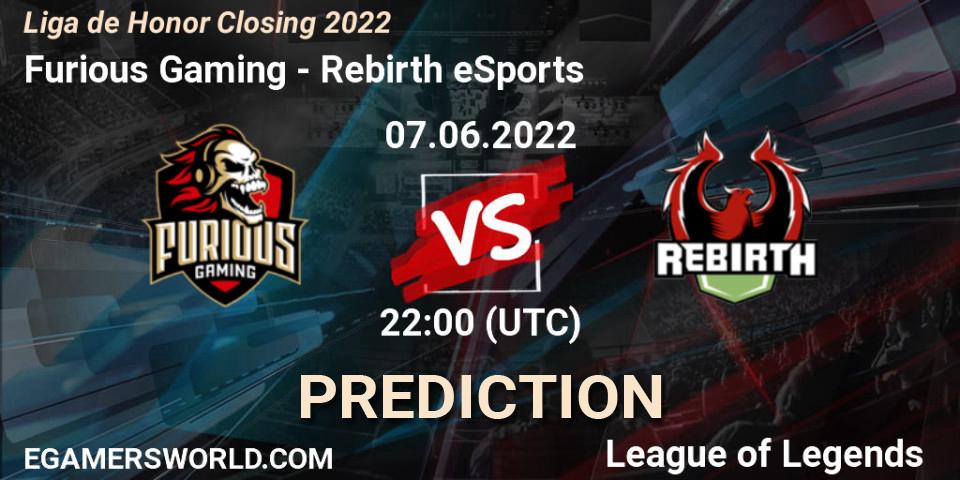 Prognoza Furious Gaming - Rebirth eSports. 07.06.22, LoL, Liga de Honor Closing 2022