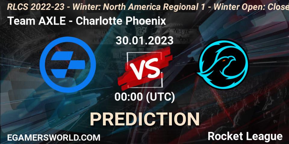 Prognoza Team AXLE - Charlotte Phoenix. 30.01.23, Rocket League, RLCS 2022-23 - Winter: North America Regional 1 - Winter Open: Closed Qualifier