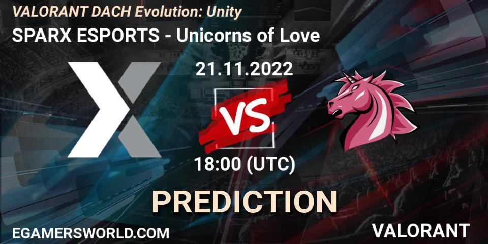 Prognoza SPARX ESPORTS - Unicorns of Love. 21.11.22, VALORANT, VALORANT DACH Evolution: Unity
