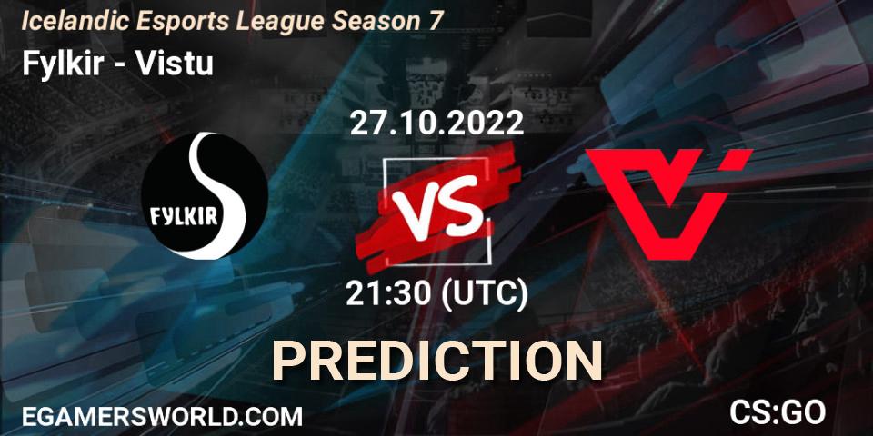 Prognoza Fylkir - Viðstöðu. 27.10.2022 at 21:30, Counter-Strike (CS2), Icelandic Esports League Season 7
