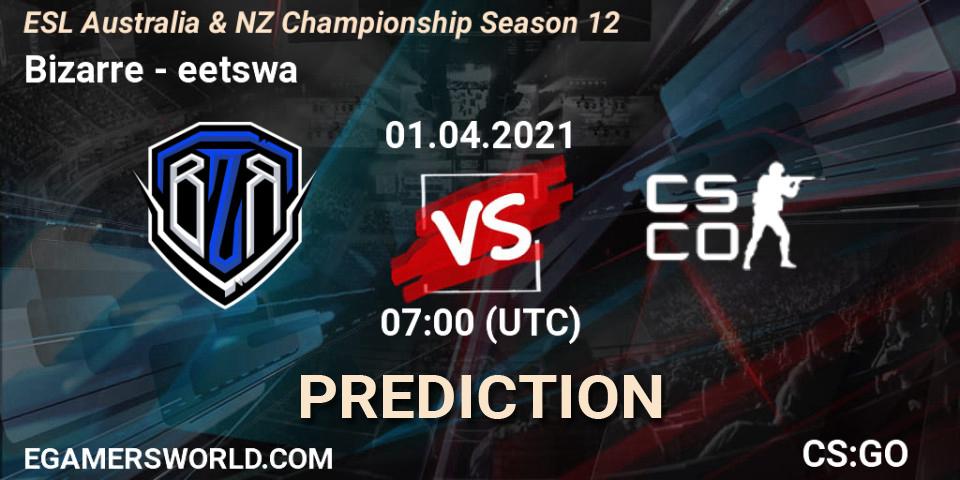 Prognoza Bizarre - eetswa. 01.04.2021 at 07:00, Counter-Strike (CS2), ESL Australia & NZ Championship Season 12