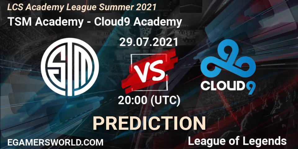 Prognoza TSM Academy - Cloud9 Academy. 29.07.2021 at 20:00, LoL, LCS Academy League Summer 2021