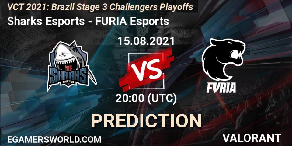 Prognoza Sharks Esports - FURIA Esports. 15.08.2021 at 20:00, VALORANT, VCT 2021: Brazil Stage 3 Challengers Playoffs