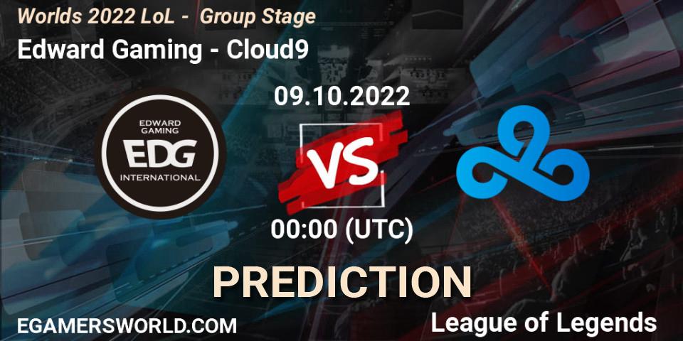 Prognoza Edward Gaming - Cloud9. 09.10.2022 at 00:00, LoL, Worlds 2022 LoL - Group Stage