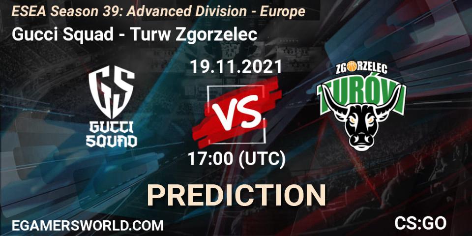 Prognoza Gucci Squad - Turów Zgorzelec. 19.11.2021 at 17:00, Counter-Strike (CS2), ESEA Season 39: Advanced Division - Europe
