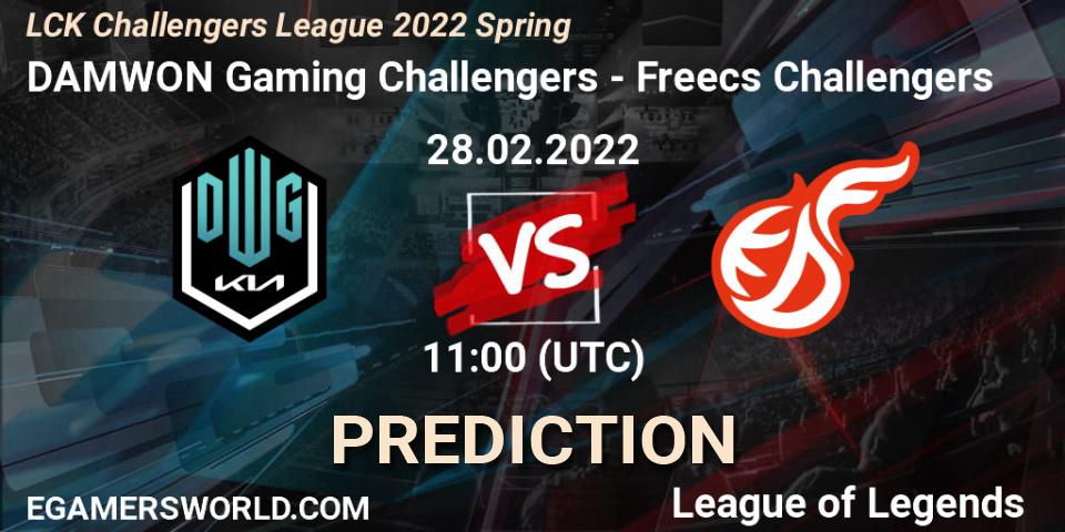 Prognoza DAMWON Gaming Challengers - Freecs Challengers. 28.02.2022 at 11:00, LoL, LCK Challengers League 2022 Spring