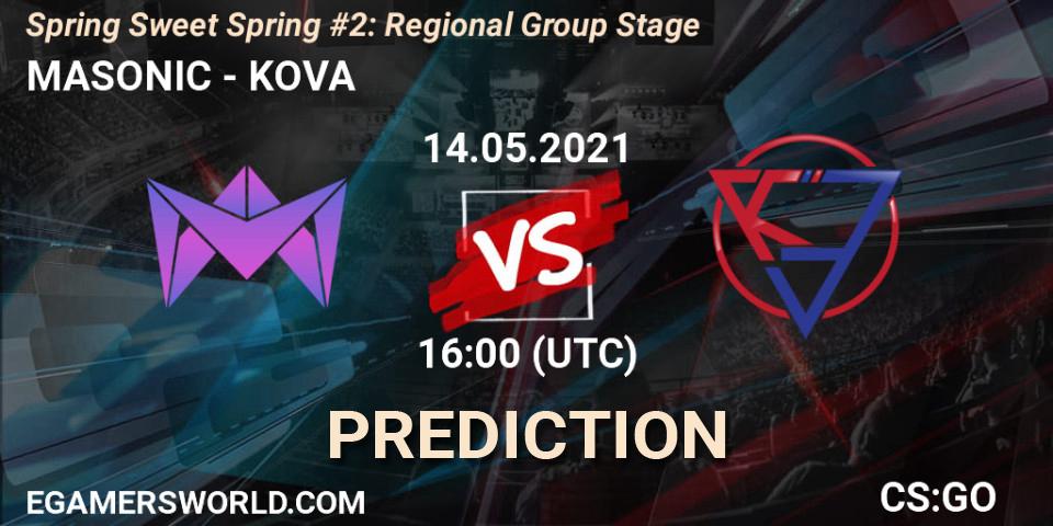 Prognoza MASONIC - KOVA. 14.05.2021 at 16:00, Counter-Strike (CS2), Spring Sweet Spring #2: Regional Group Stage