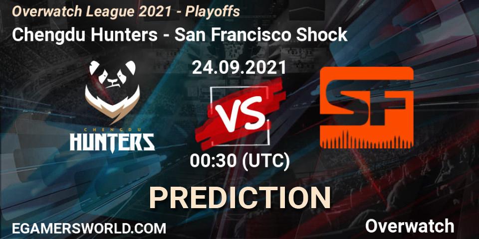 Prognoza Chengdu Hunters - San Francisco Shock. 24.09.2021 at 01:00, Overwatch, Overwatch League 2021 - Playoffs