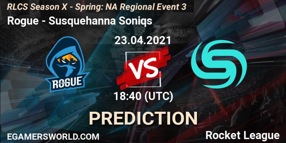 Prognoza Rogue - Susquehanna Soniqs. 23.04.2021 at 19:00, Rocket League, RLCS Season X - Spring: NA Regional Event 3