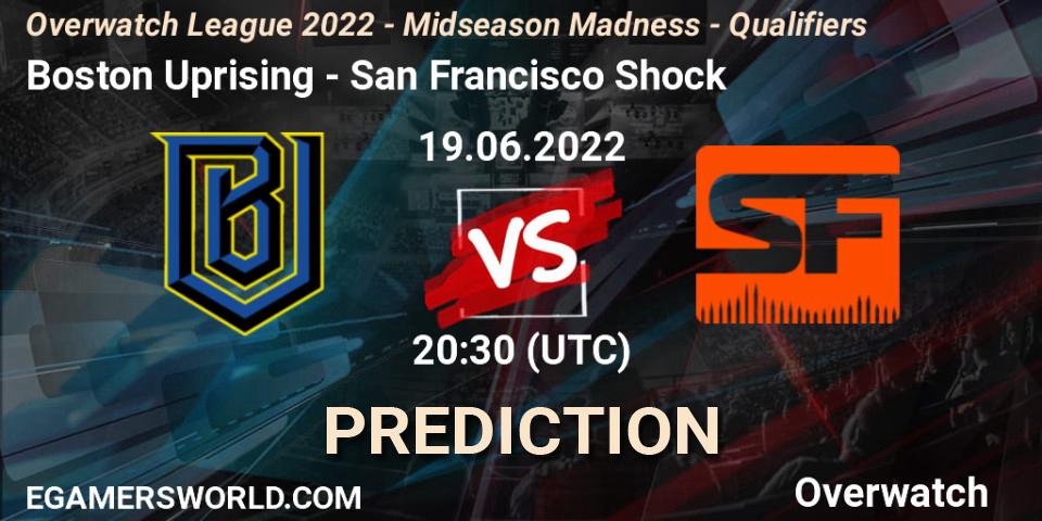 Prognoza Boston Uprising - San Francisco Shock. 19.06.2022 at 20:30, Overwatch, Overwatch League 2022 - Midseason Madness - Qualifiers