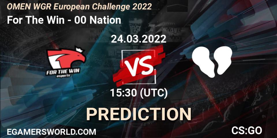 Prognoza For The Win - 00 Nation. 24.03.2022 at 15:30, Counter-Strike (CS2), OMEN WGR European Challenge 2022