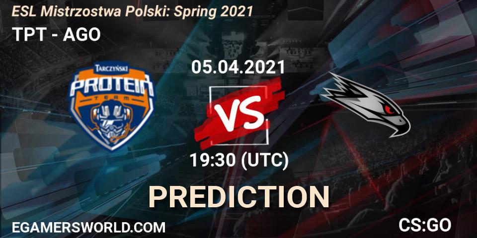 Prognoza TPT - AGO. 05.04.2021 at 17:30, Counter-Strike (CS2), ESL Mistrzostwa Polski: Spring 2021