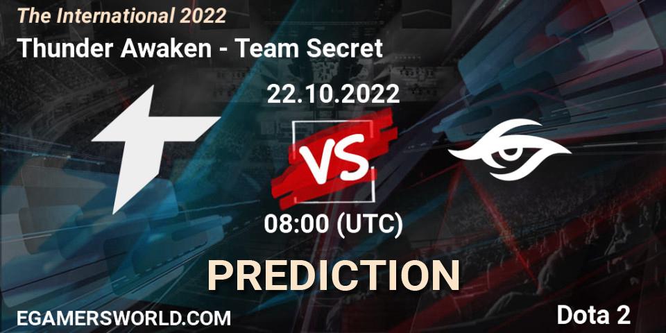 Prognoza Thunder Awaken - Team Secret. 22.10.22, Dota 2, The International 2022